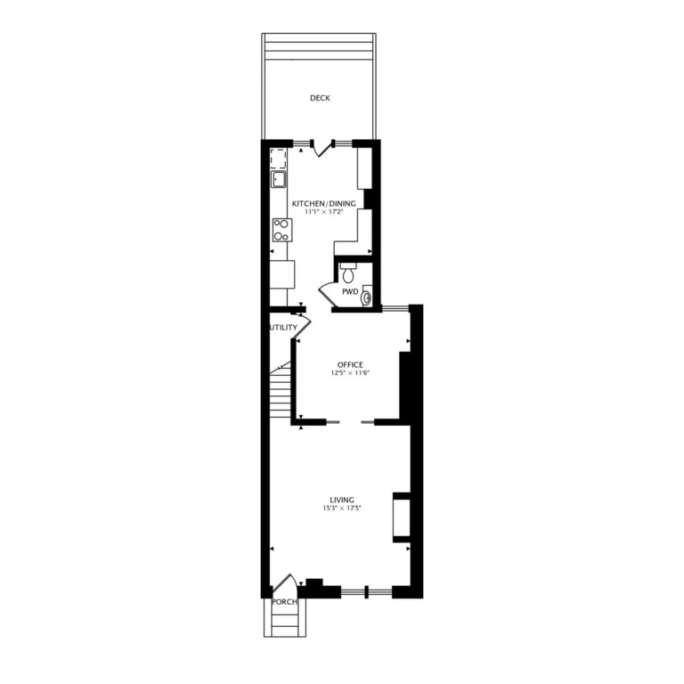 Main level floor plan — 1236 D St SE, Washington, DC
