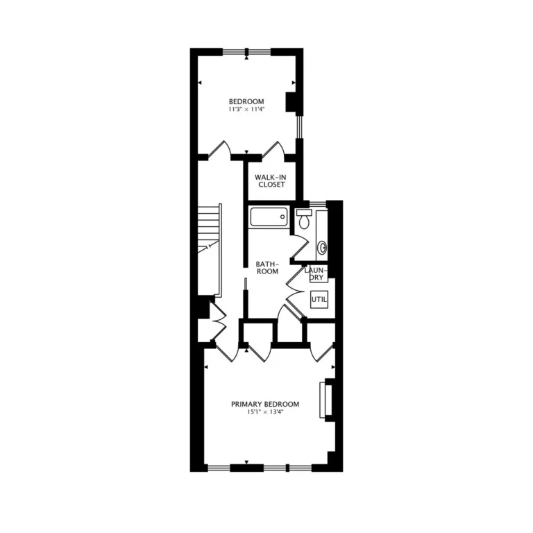 Upper level floor plan — 1236 D St SE, Washington, DC