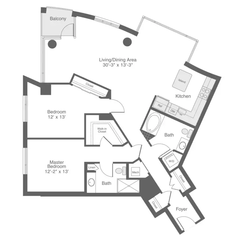 Original Builder Floor Plan – Residence 804 | Ten Ten Mass