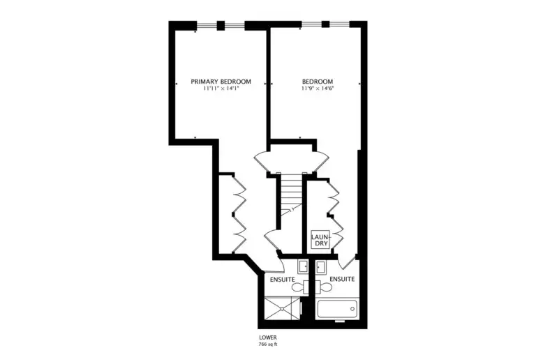 Lower level Floor Plan — 1310 12th St NW