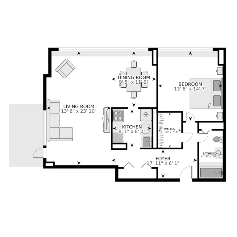 Floor Plan — 4101 Cathedral Ave NW #1107