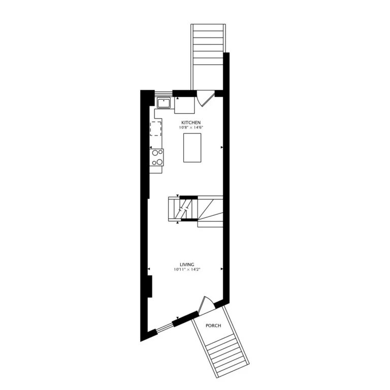 Main level Floor Plan — 704 Rhode Island Ave NW