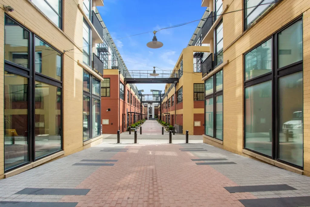 The Flats at Union Row — Courtyard Walkway