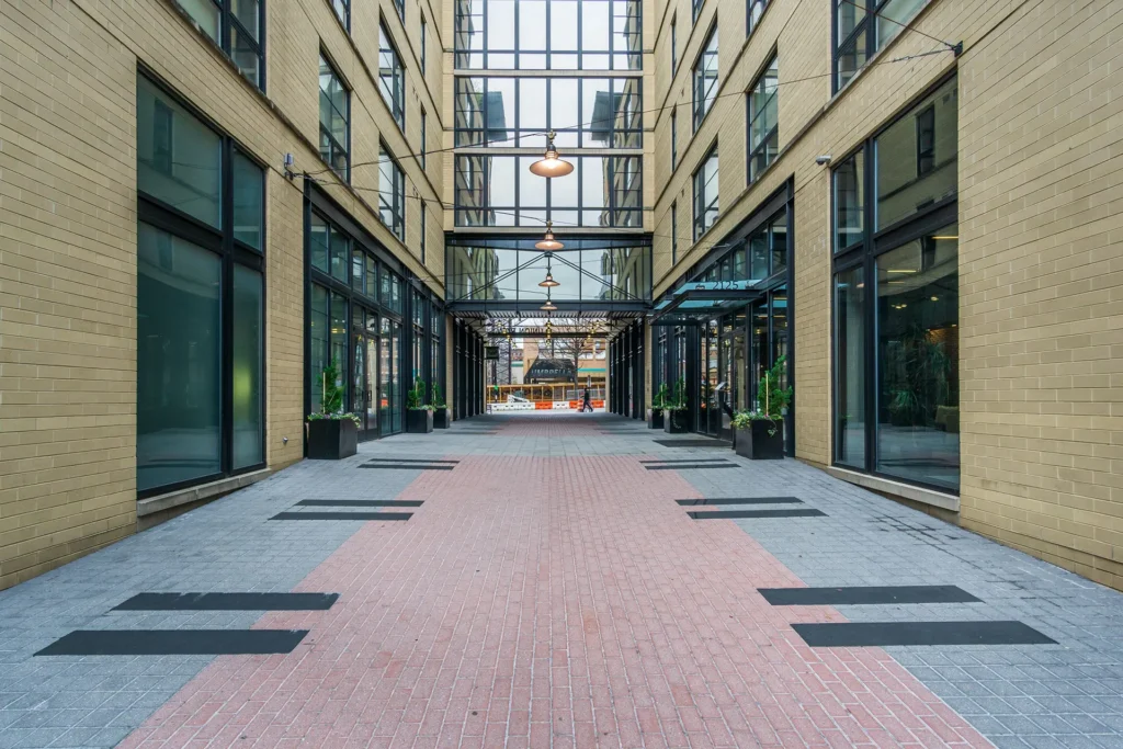 The Flats at Union Row — Pedestrian Courtyard