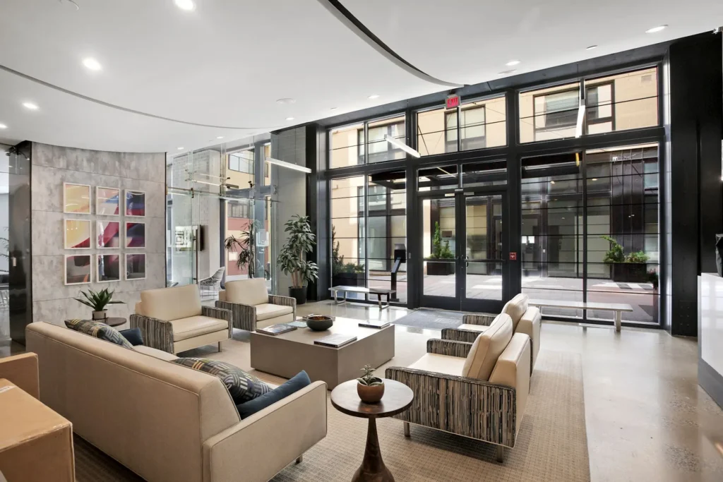 The Flats at Union Row — Lobby Seating Area