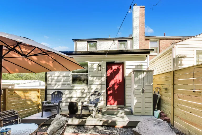 Rear exterior and patio — 5018 8th St NE, Washington, DC