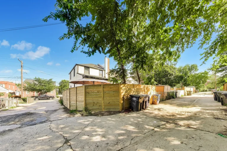 Rear fencing and alley — 5018 8th St NE, Washington, DC