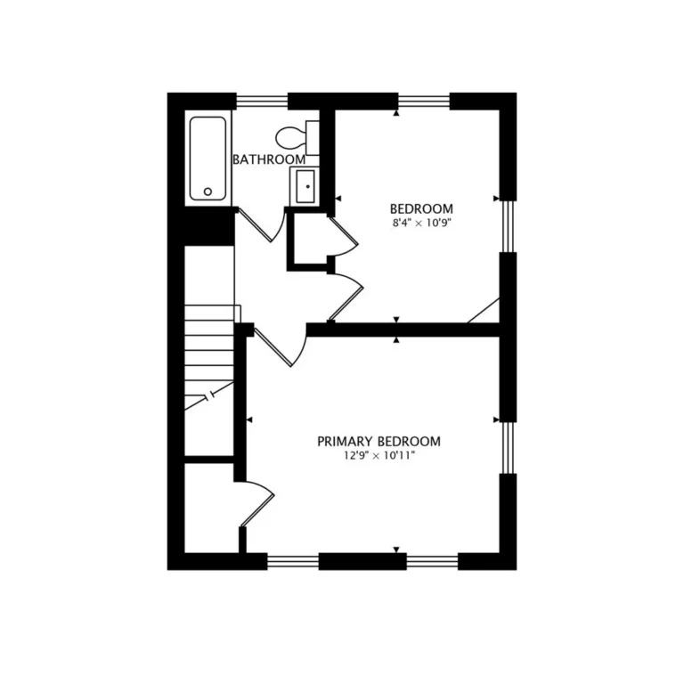 Upper level floor plan — 5018 8th St NE, Washington, DC