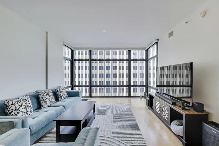 Living Room, Media Wall — 1010 Massachusetts Ave NW #805, Washington, DC