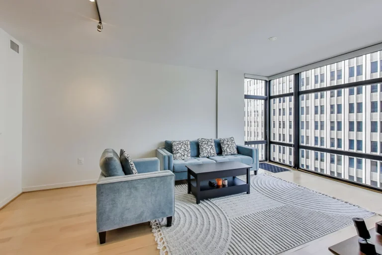 Living Room, Window View — 1010 Massachusetts Ave NW #805, Washington, DC