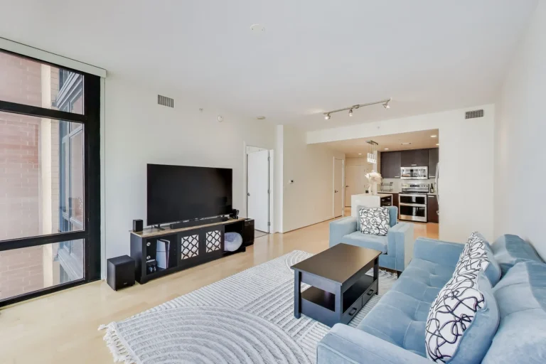 Living Room and Open Kitchen — 1010 Massachusetts Ave NW #805, Washington, DC