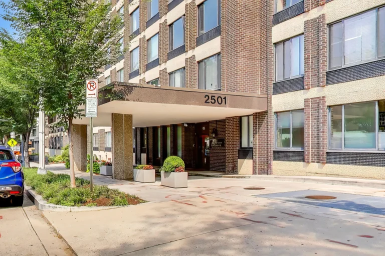 Building Entrance — Angled View — Shoreham North Condominium, 2501 Calvert St NW, Washington, DC