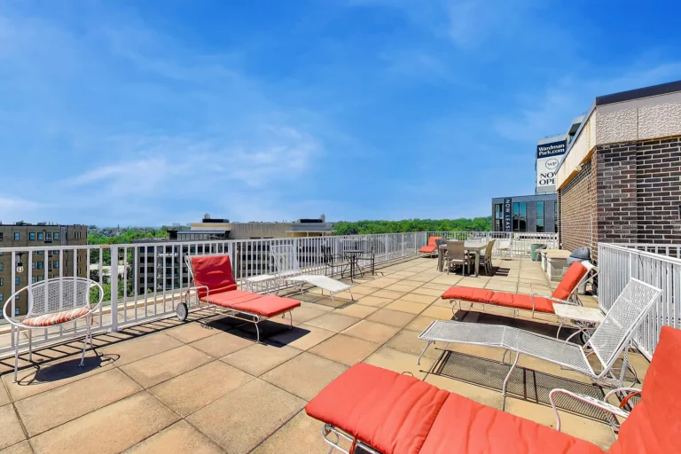 Roof Deck Sun Loungers — Shoreham North Condominium, 2501 Calvert St NW, Washington, DC