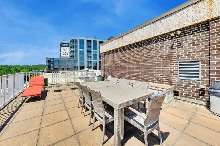 Roof Deck Dining Area — Shoreham North Condominium, 2501 Calvert St NW, Washington, DC