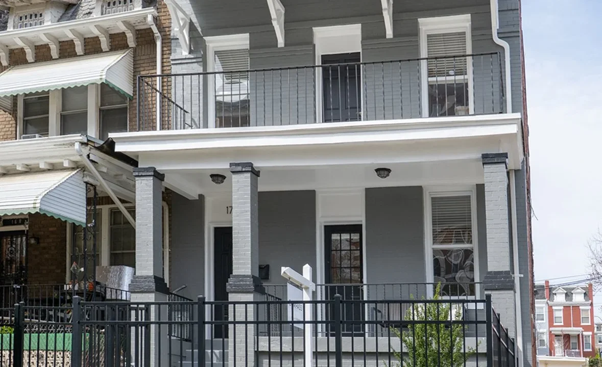 170 T St NE rowhouse exterior after a $25K pre-listing refresh
