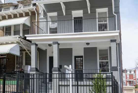 170 T St NE rowhouse exterior after a $25K pre-listing refresh