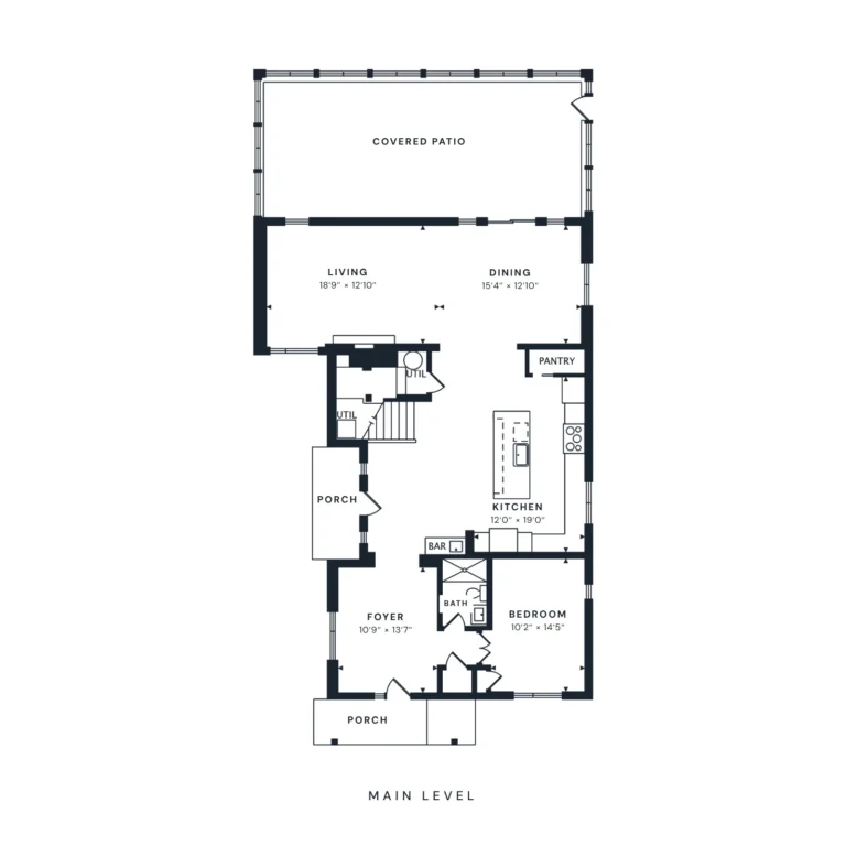 Main Level Floor Plan — 1739 Shepherd St NW, Washington, DC