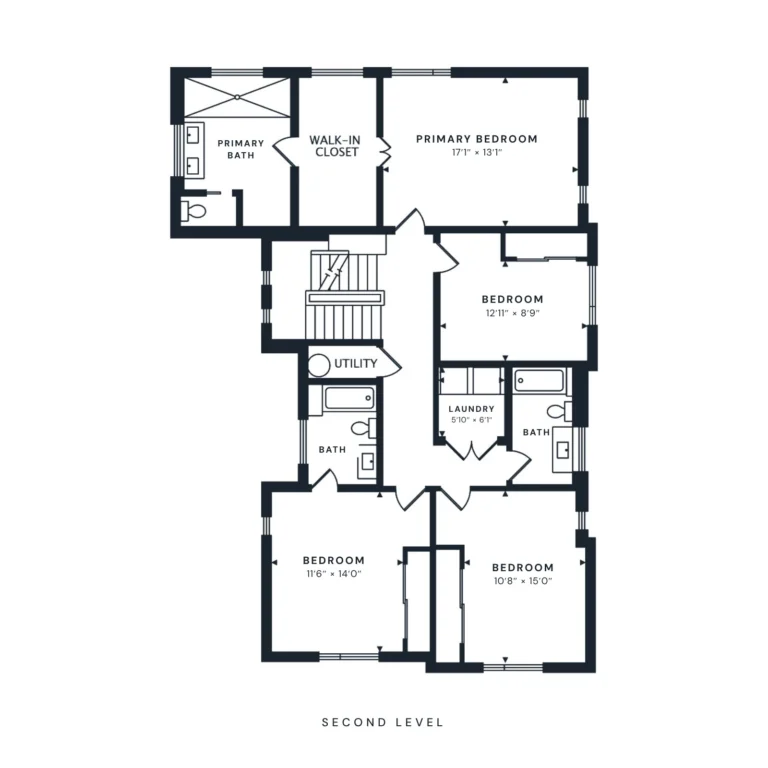 Second Level Floor Plan — 1739 Shepherd St NW, Washington, DC