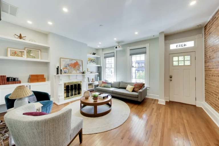 Living Room Fireplace – 4213 8th St NW, Washington DC