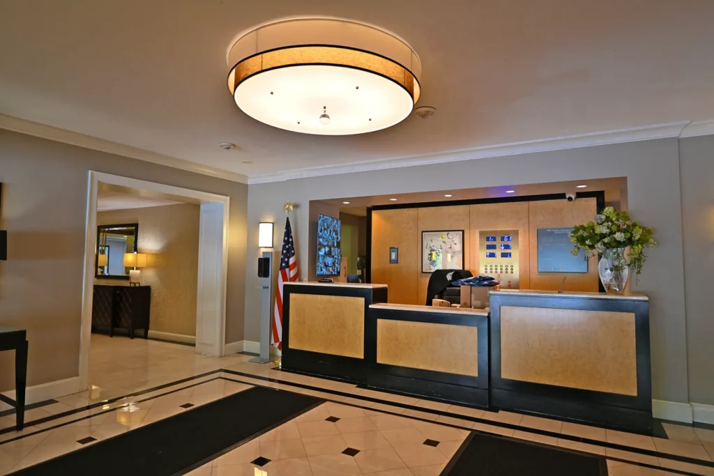 The Elizabeth Lobby Front Desk – 4601 N Park Ave, Chevy Chase MD